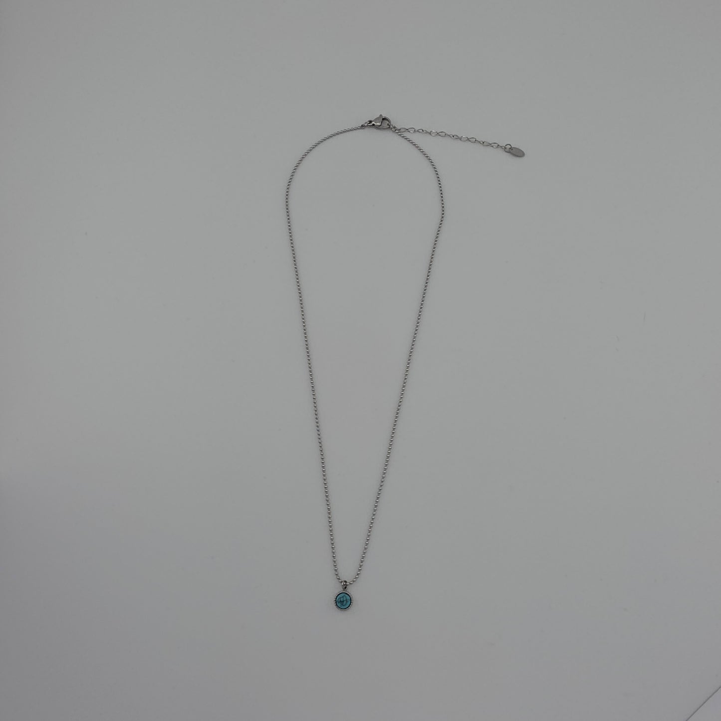 West - Stainless Steel & Turquoise Neckalce