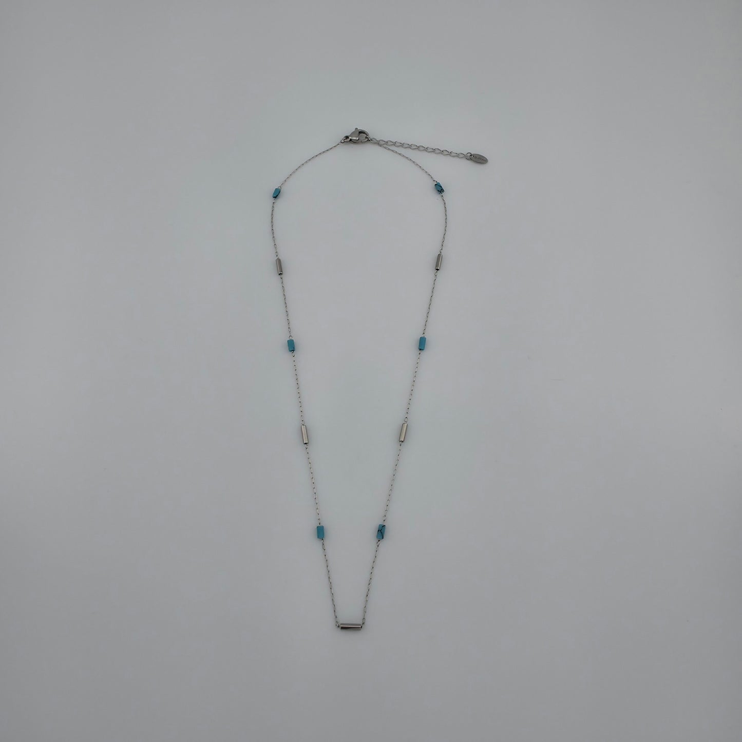 West - Stainless Steel & Turquoise Neckalce