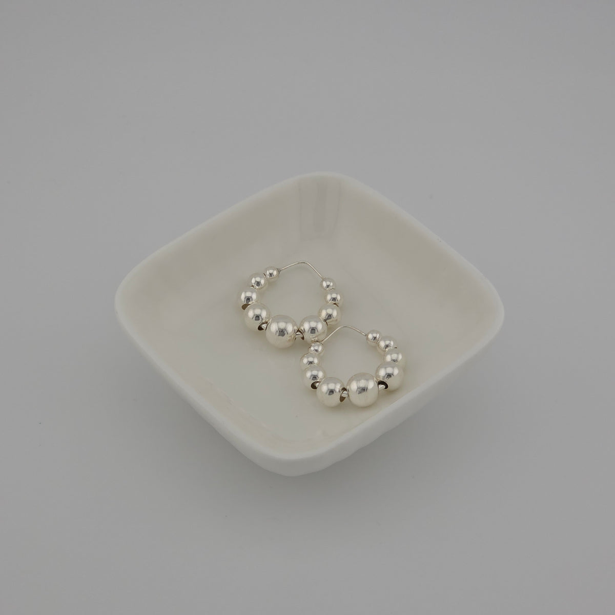Bolas Silver Hoops