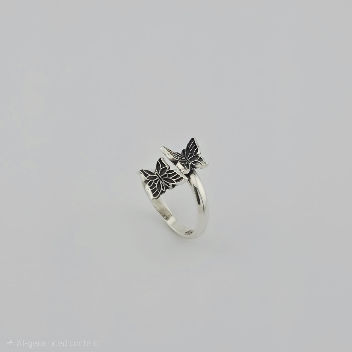 Mariposas Sterling Silver Adjustable Ring
