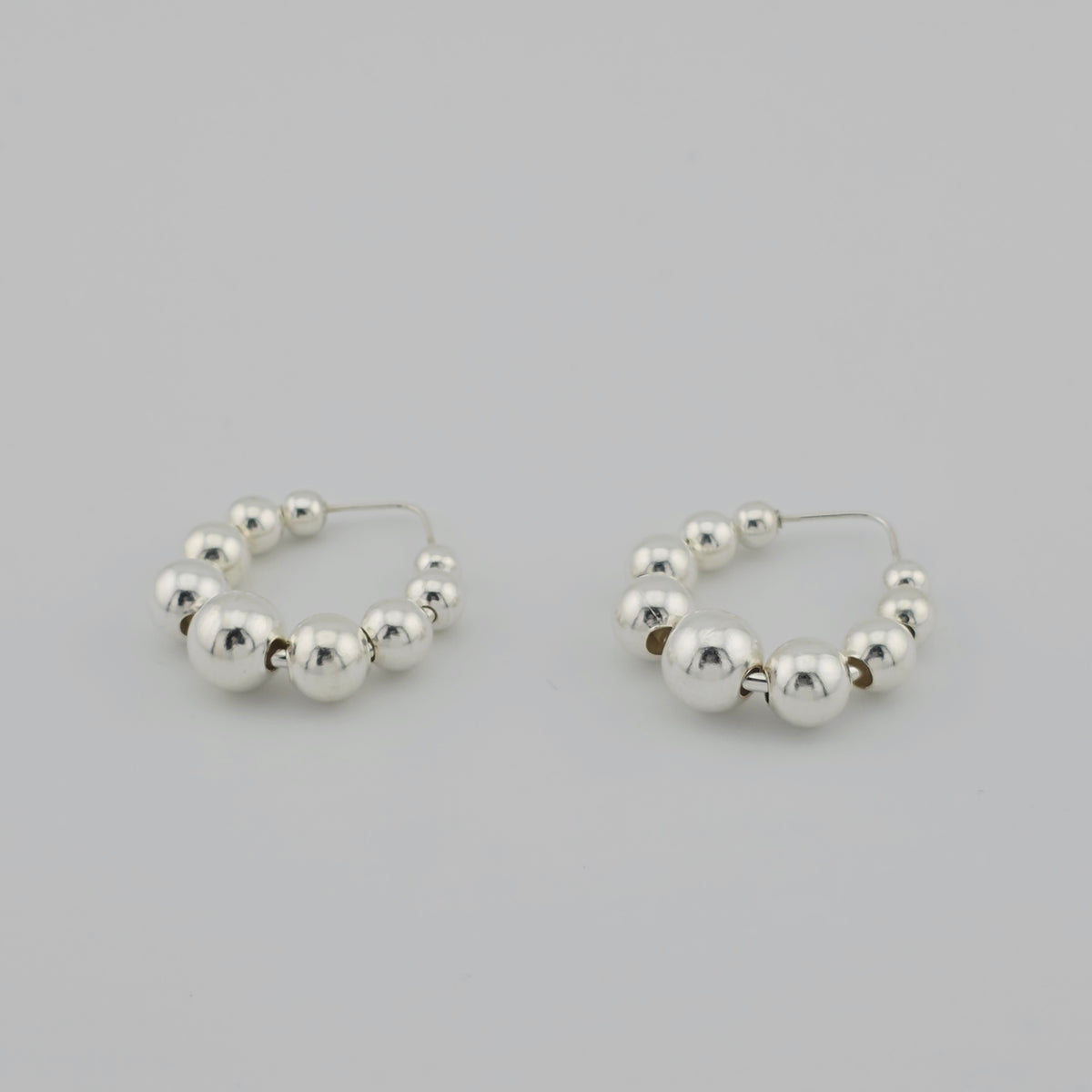 Bolas Silver Hoops