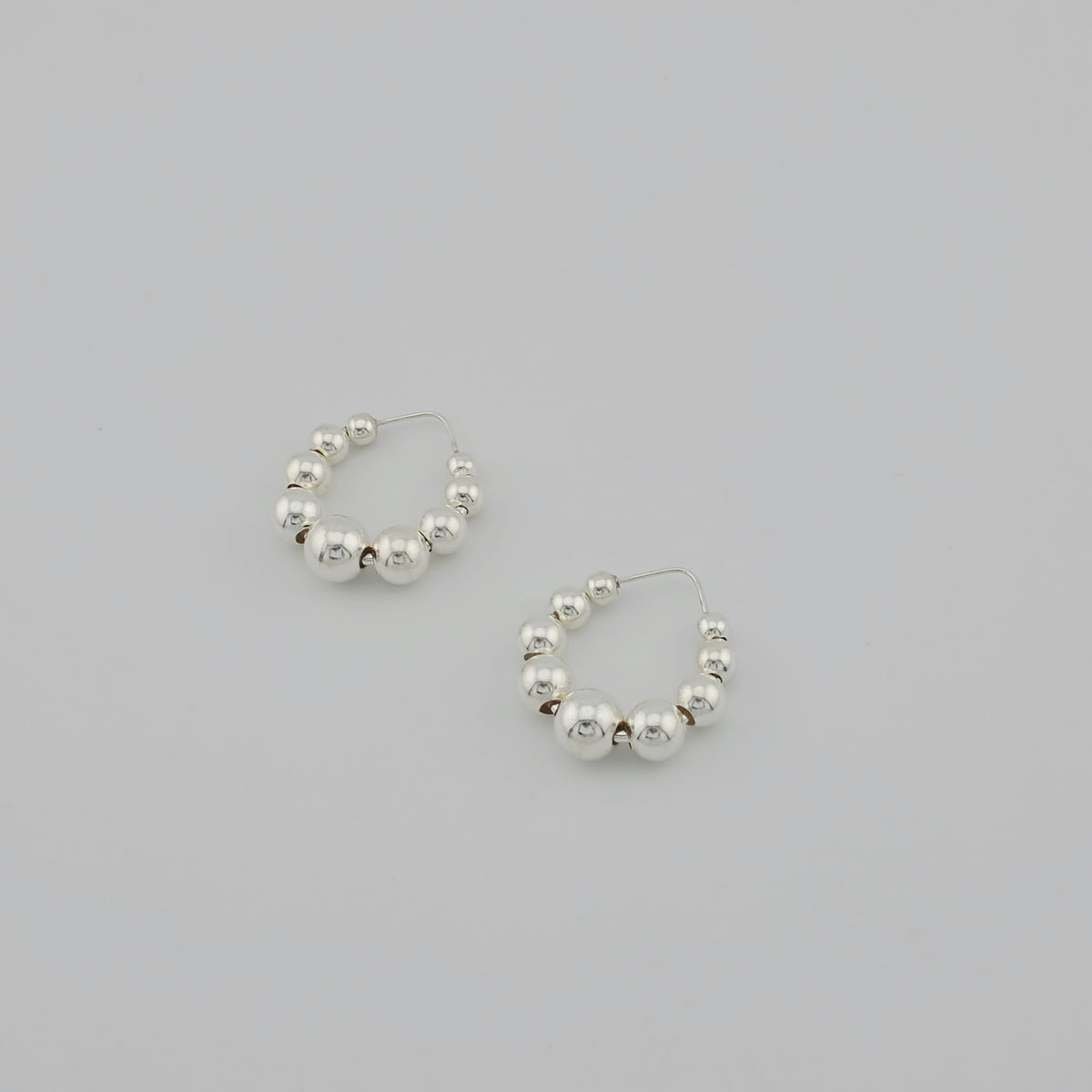 Bolas Silver Hoops