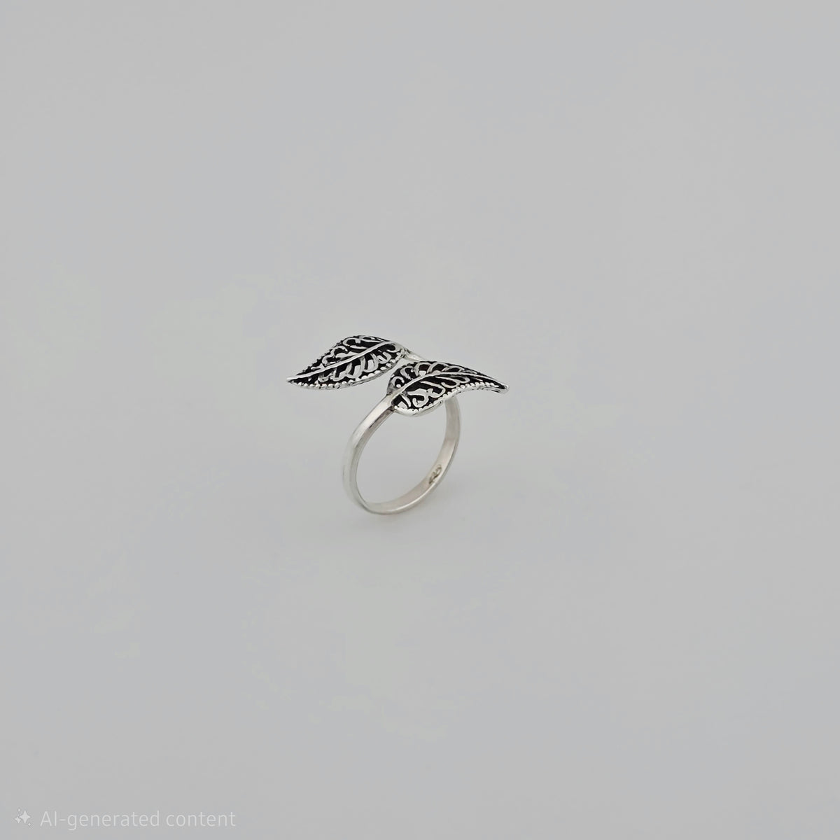 Hojas Sterling Silver Adjustable Ring