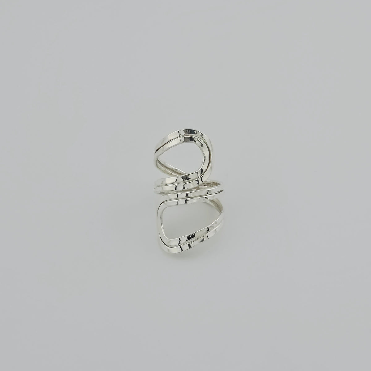 Ondas Sterling Silver Adjustable Ring