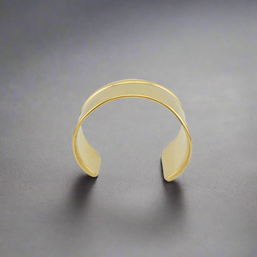 Athens - Asymmetric Chunky Gold Plated Stainless Steel Cuff Bracelet