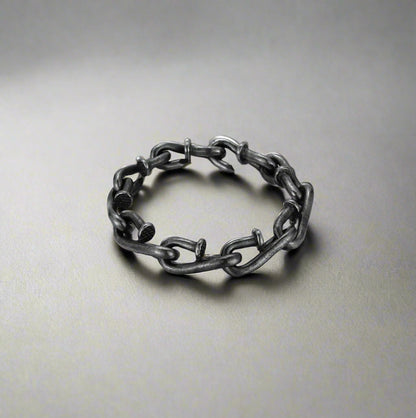 Bent - Black Nails Vintage Stainless Steel Bracelet
