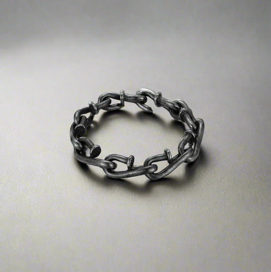 Bent - Black Nails Vintage Stainless Steel Bracelet