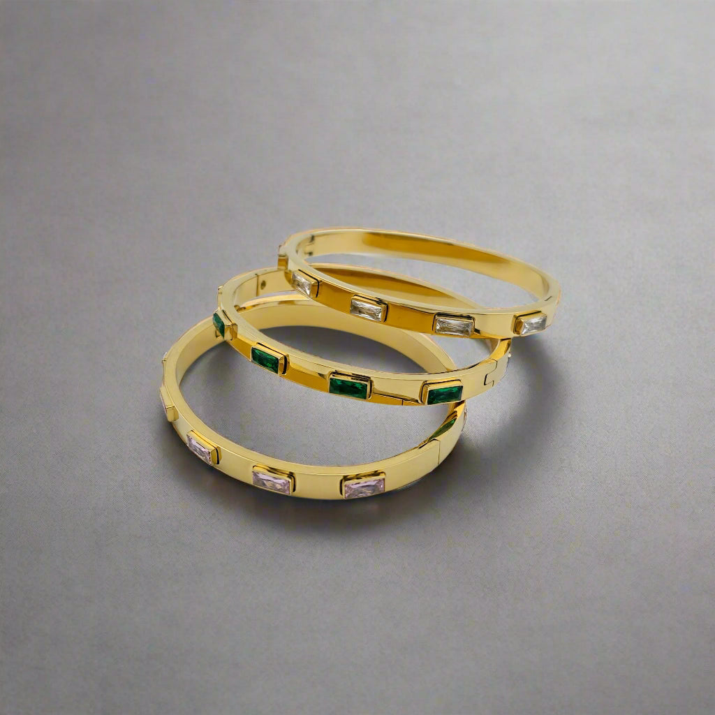 Crown_Cubic_Zirconia_Bangle_Gold_Plated_Stainless_Steel_Bracelet
