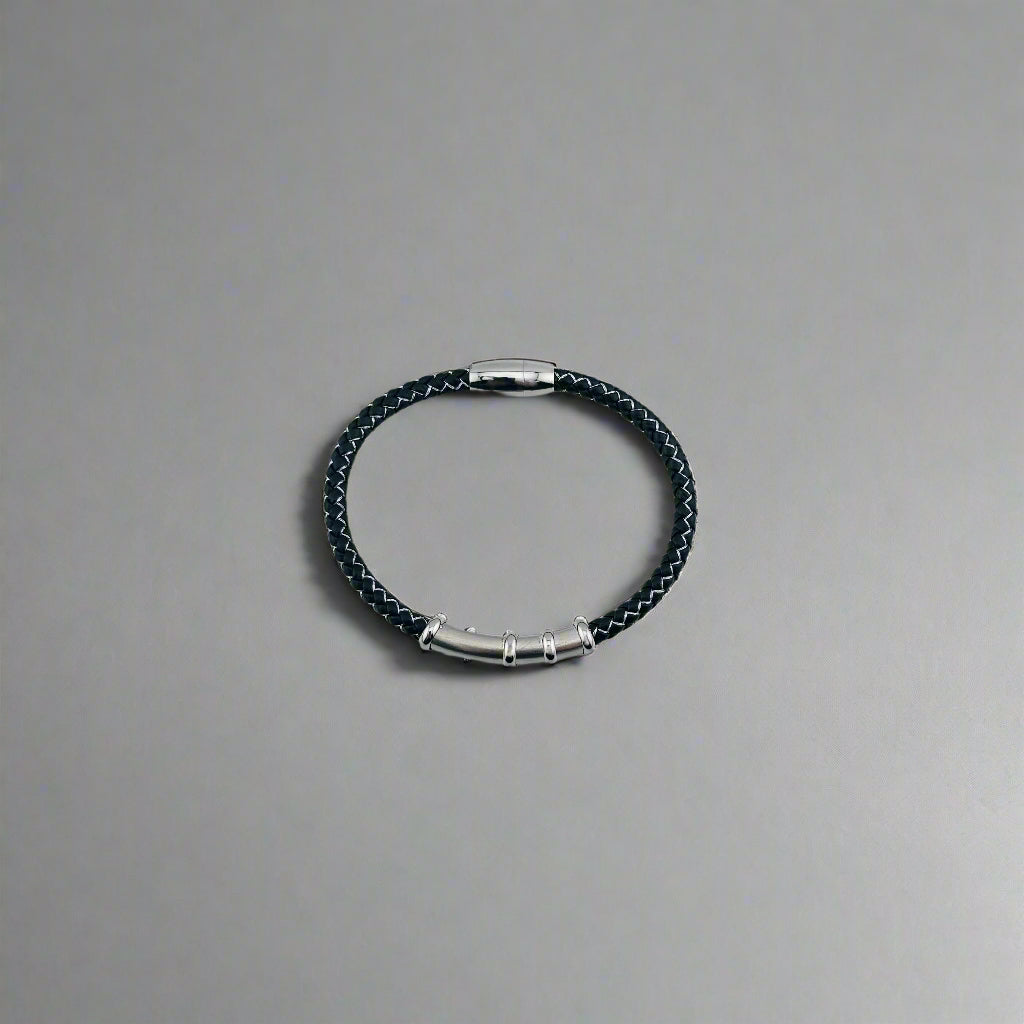 Dean - Cotton Rope hand-Braided Stainless Steel Bracelet