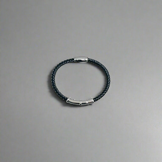 Dean - Cotton Rope hand-Braided Stainless Steel Bracelet