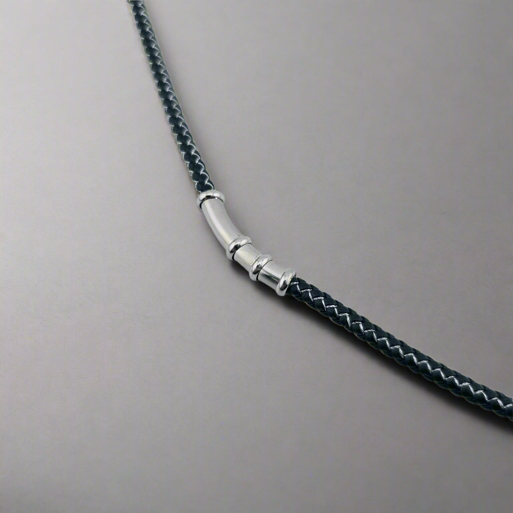 Dean - Cotton Rope hand-Braided Stainless Steel Bracelet