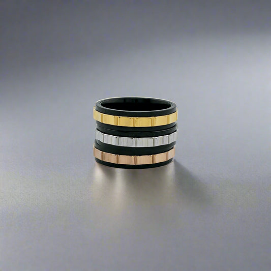 Duke_-_Two_Tone_Spinner_Stainlees_Steel_Gold_Plated_Band_Ring 3 rings