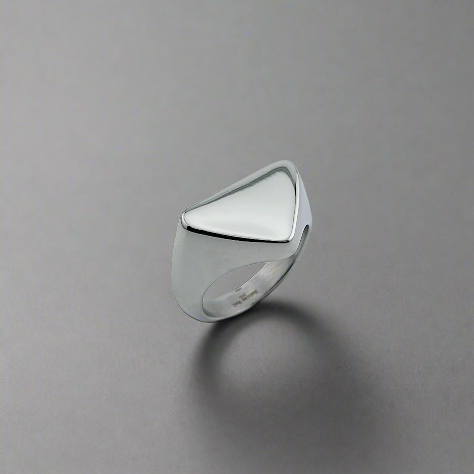 Journey - Triangle Minimalist Stainless Steel Signet Ring