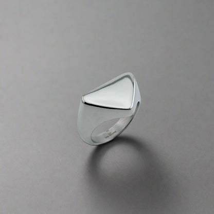 Journey - Triangle Minimalist Stainless Steel Signet Ring