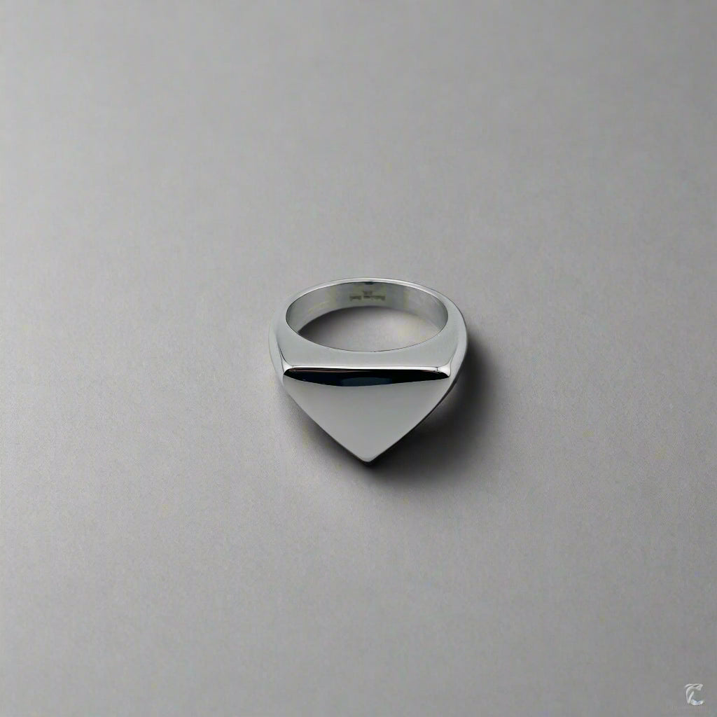 Journey - Triangle Minimalist Stainless Steel Signet Ring