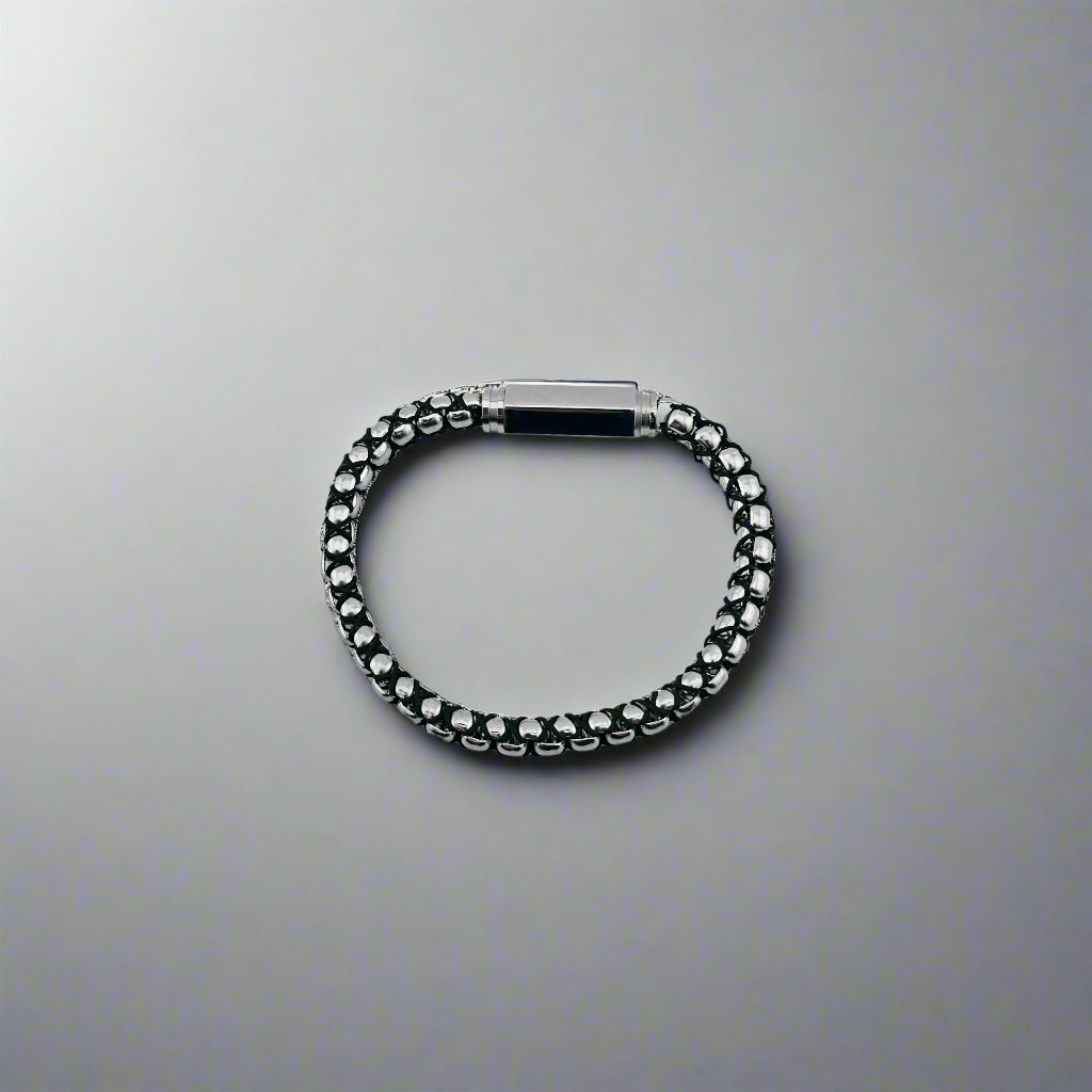 Marlon - Cotton Rope Hand-Braided Stainless Steel Bracelet
