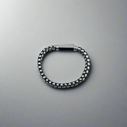 Marlon - Cotton Rope Hand-Braided Stainless Steel Bracelet