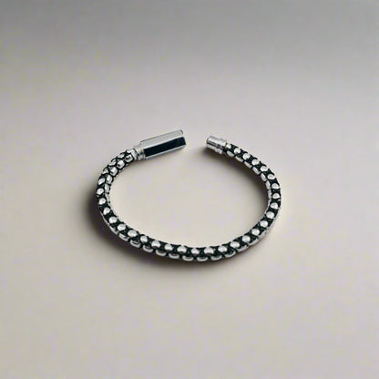 Marlon - Cotton Rope Hand-Braided Stainless Steel Bracelet