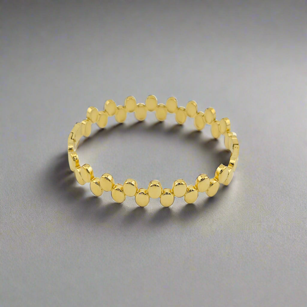 Sequins- Geometric Aesthetic Gold Plated Stainless Steel Bracelet
