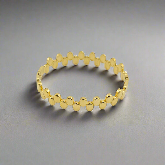 Sequins- Geometric Aesthetic Gold Plated Stainless Steel Bracelet