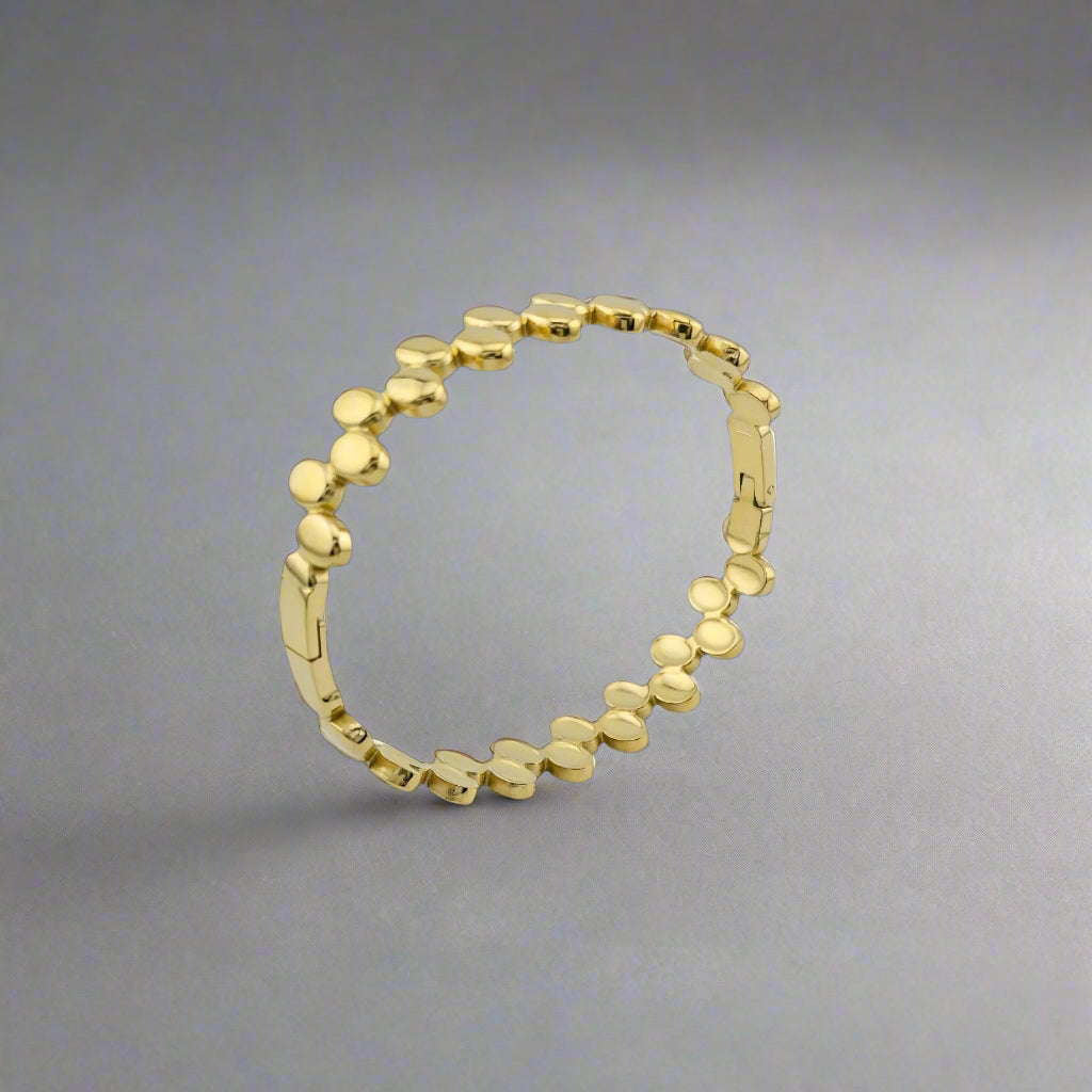 Sequins- Geometric Aesthetic Gold Plated Stainless Steel Bracelet