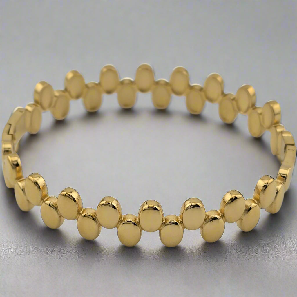 Sequins- Geometric Aesthetic Gold Plated Stainless Steel Bracelet