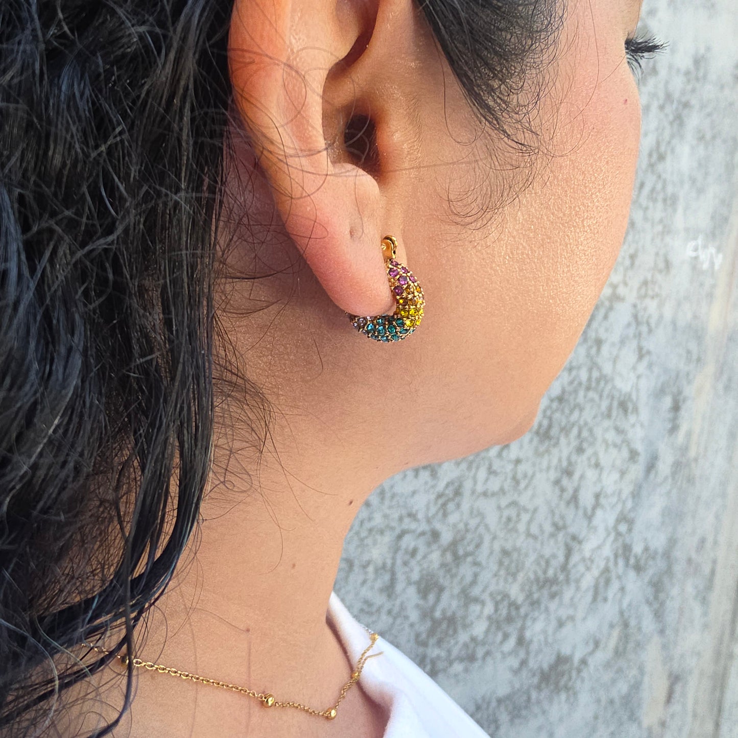 Vibes - Gold & Cubic Zirconia Earrings