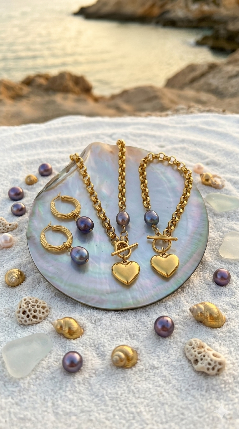 Bay - Gold & Baroque Pearls