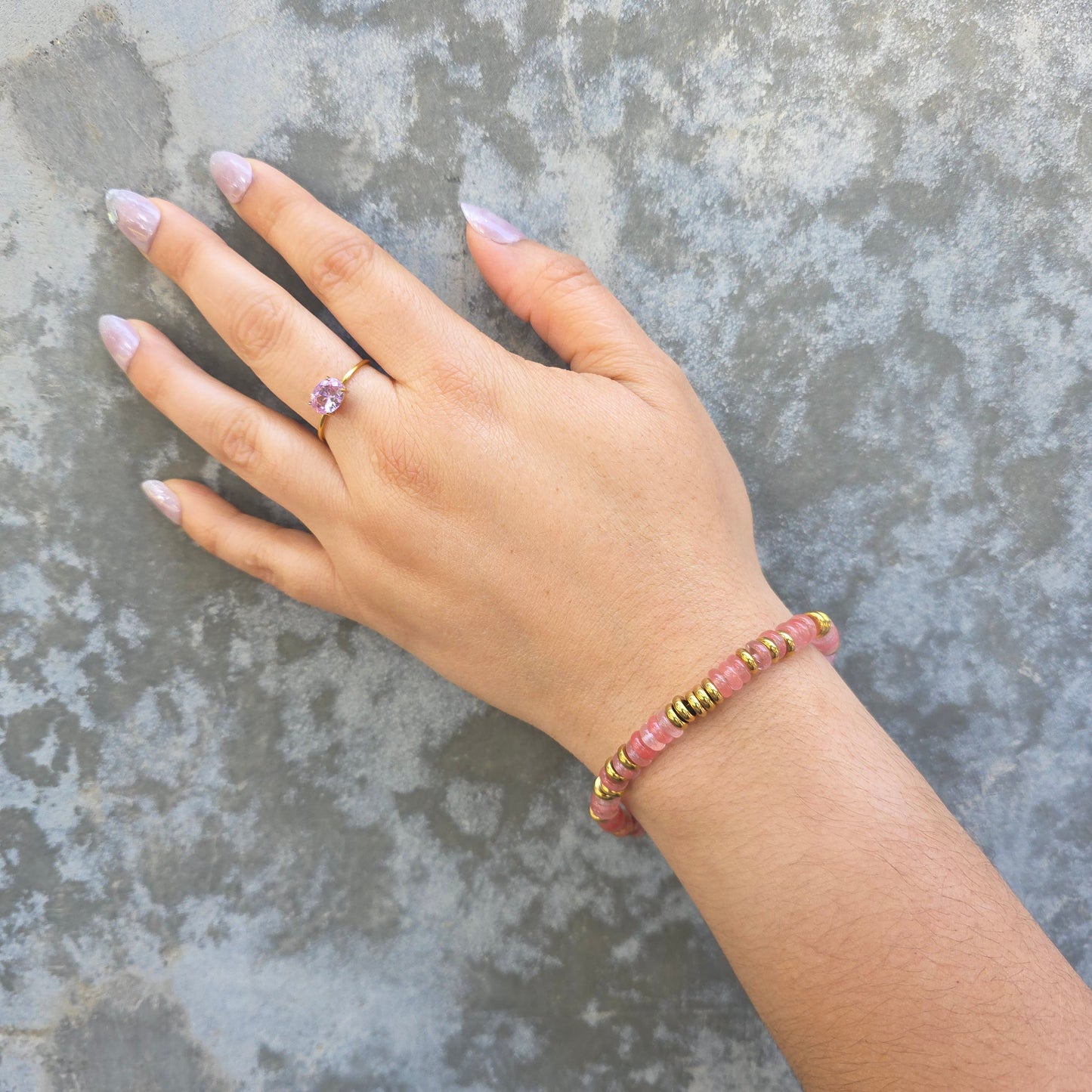 Big Charms - Gold & Cubic Zirconia Adjustable Ring