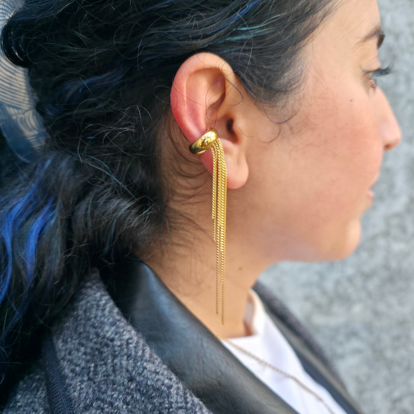 Tassels - Gold Singlet Cuff Earring