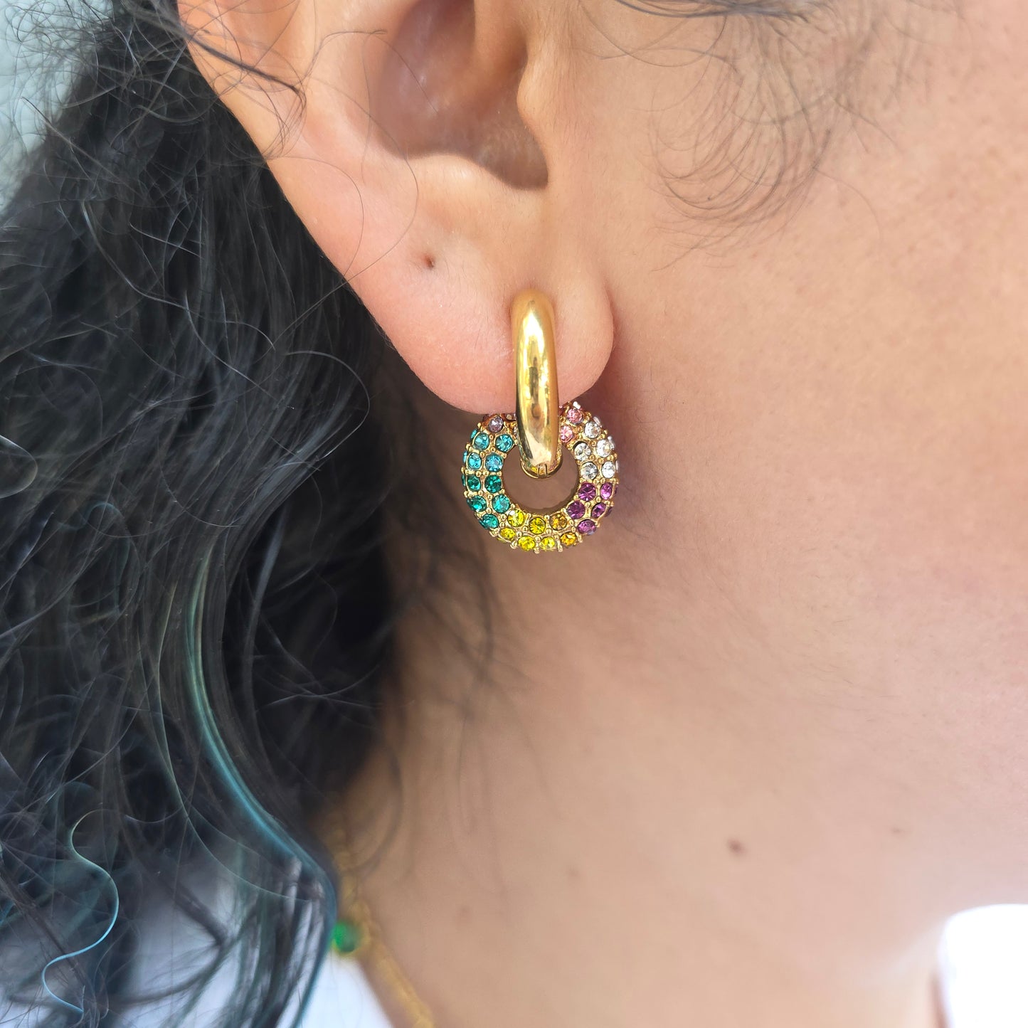 Vibes - Gold & Cubic Zirconia Earrings