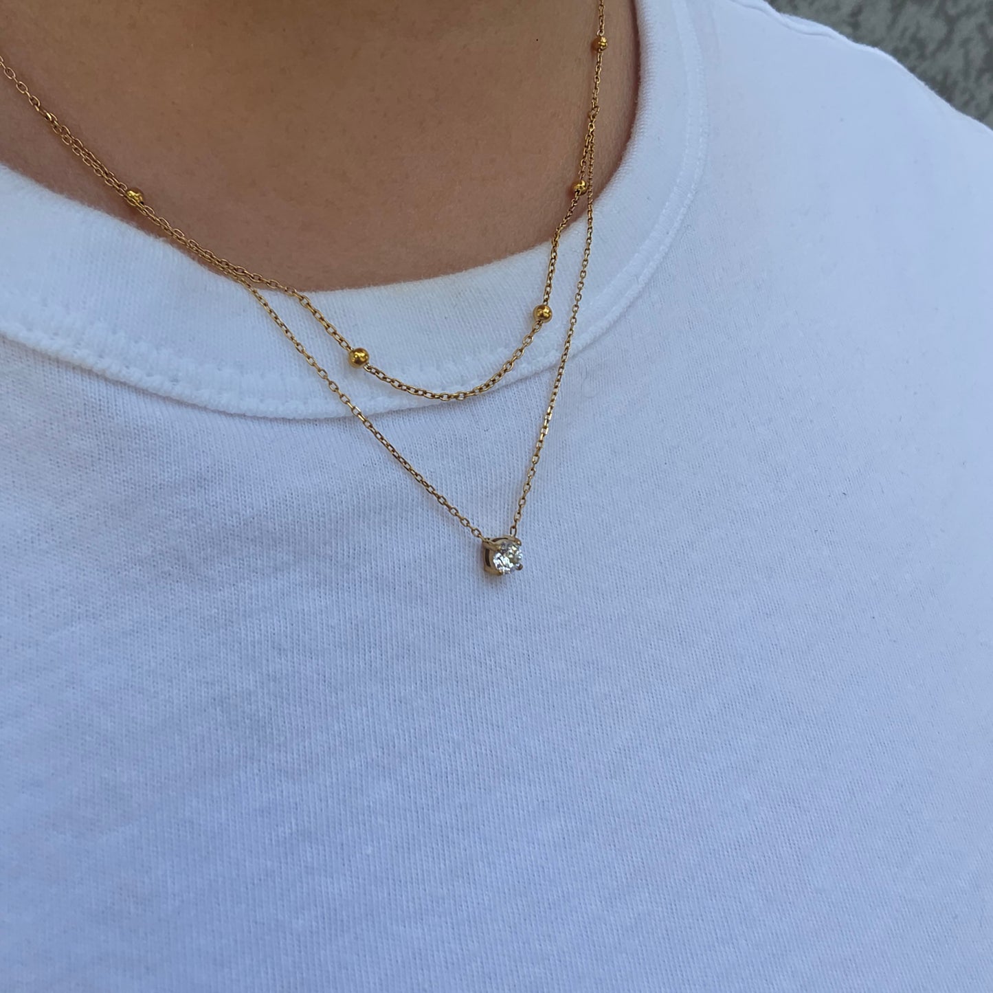 Bliss - Gold & Cubic Zirconia Layered Necklace