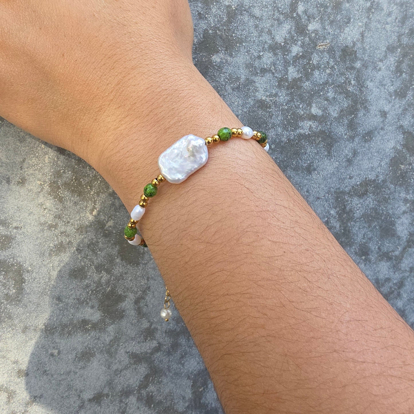 Island - Gold Gemstone & Pearls