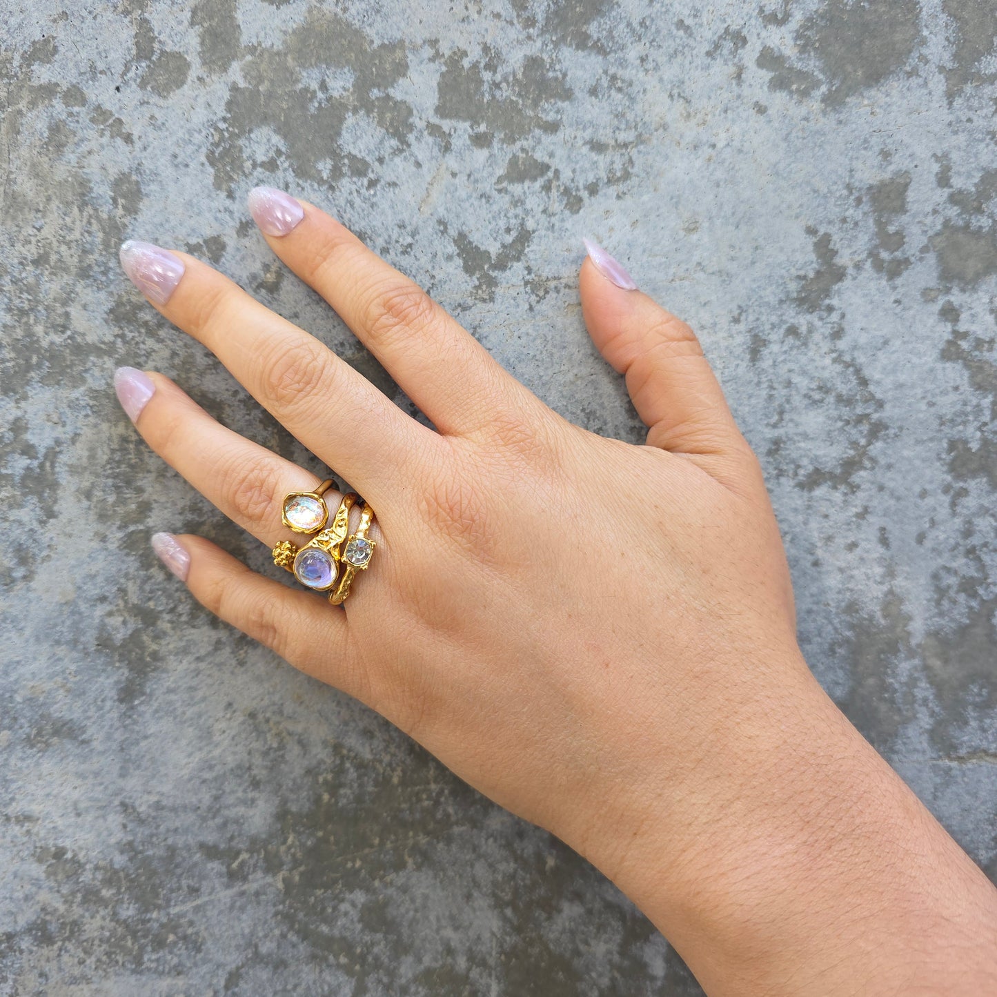 Reef - Gold & Stone Adjustable Ring