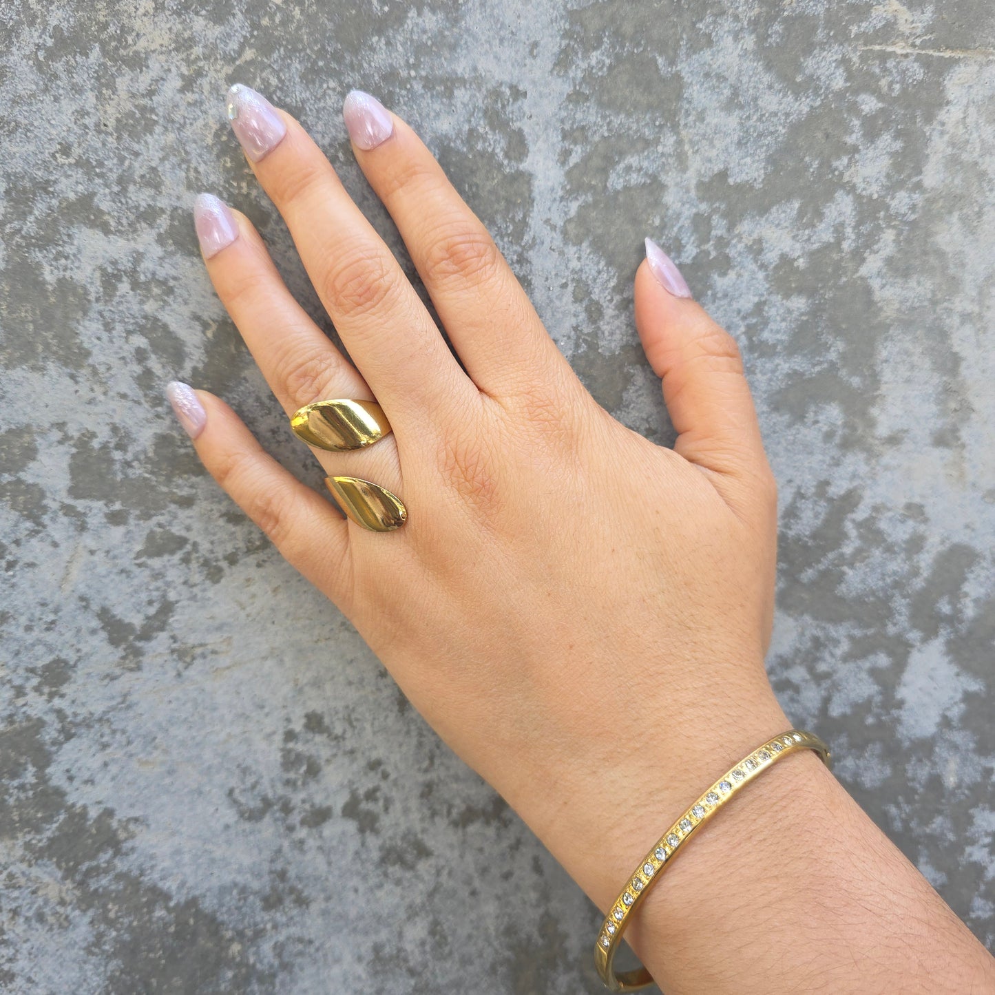 Splash -  Gold Adjustable Ring