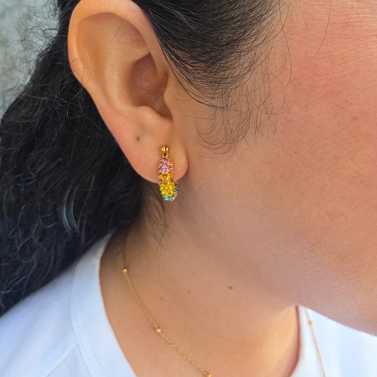 Vibes - Gold & Cubic Zirconia Earrings
